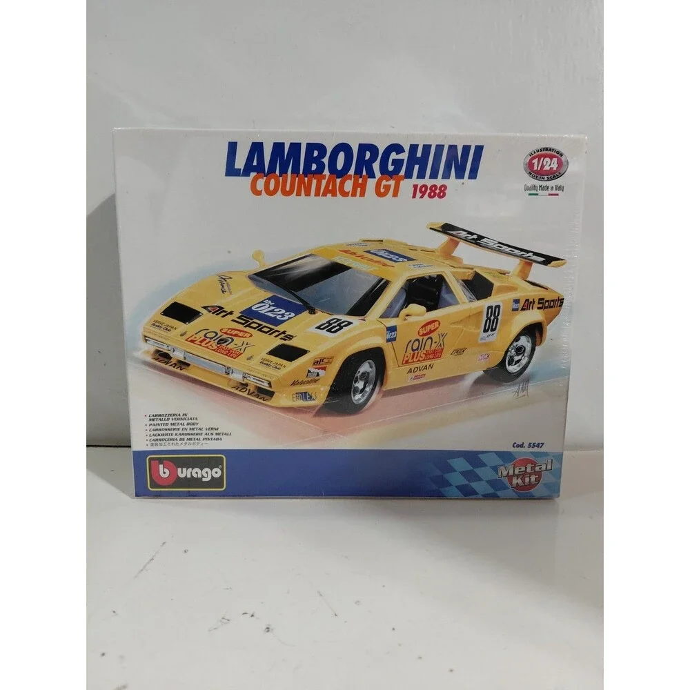 NIP Bburago 5547 1:24 Die Cast Rain-X JGTC 88 Lamborghini Countach Race Car Kit